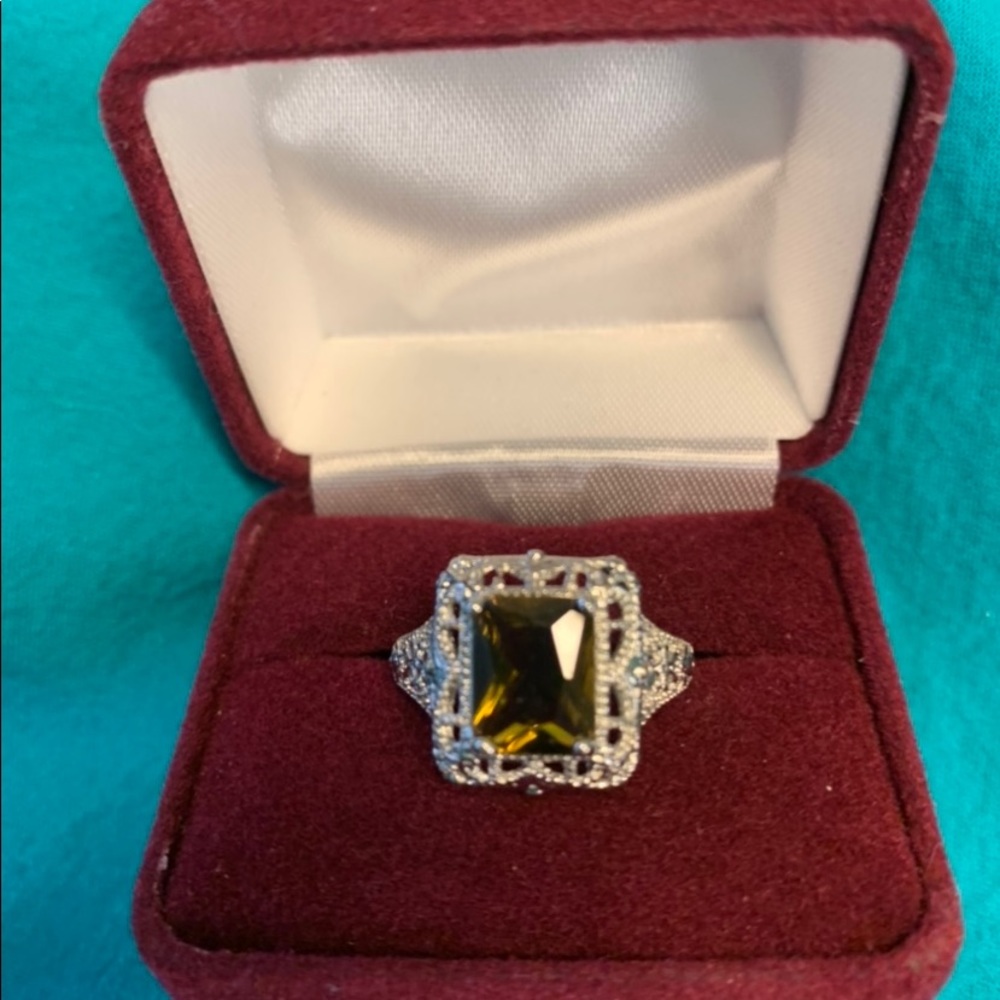 Sterling Silver with Smoky Topaz Ring